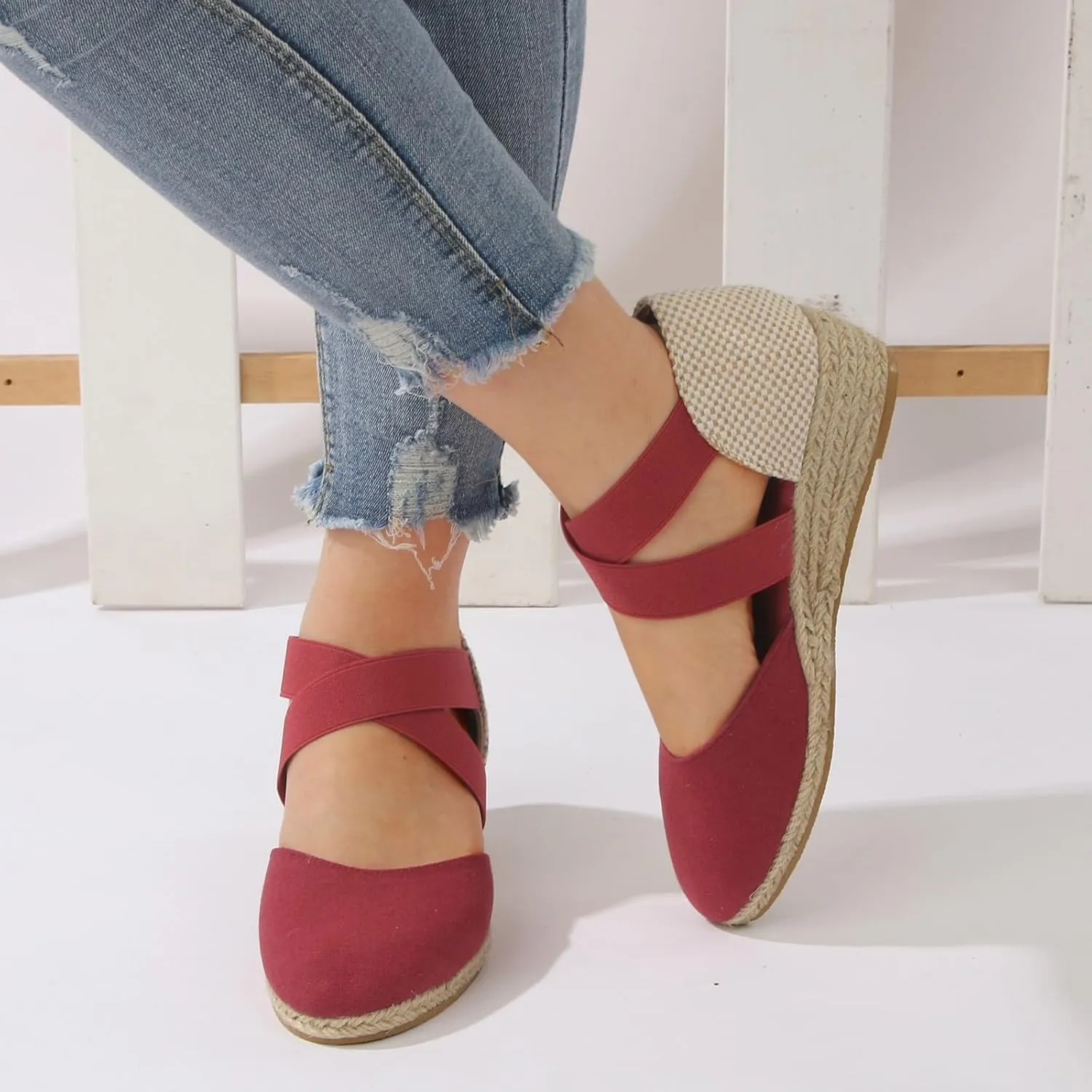 Wedge Sandals Open Toe Flatform Wedge Casual Sandal Vacation Sandals for Women Women’s Low Wedges Platform Sandals