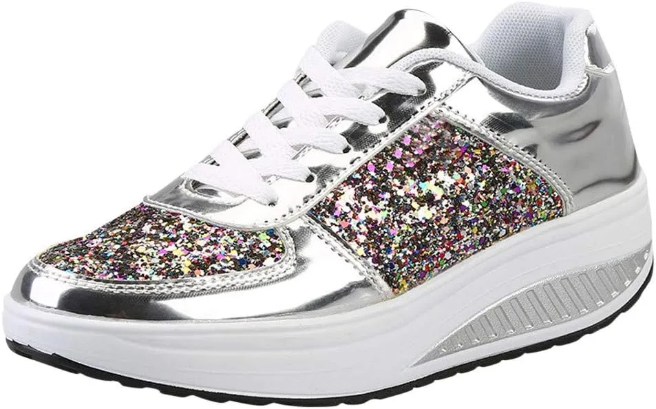 Wedge Sneakers for Women Dressy Size 10 Walking Shoes Women Slip On Dressy Womens Slip On Sneakers 8.5 Womens High Top Sneakers Black Pull On Sneakers Womens
