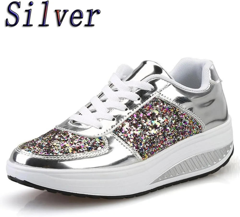 Wedge Sneakers for Women Dressy Size 10 Walking Shoes Women Slip On Dressy Womens Slip On Sneakers 8.5 Womens High Top Sneakers Black Pull On Sneakers Womens