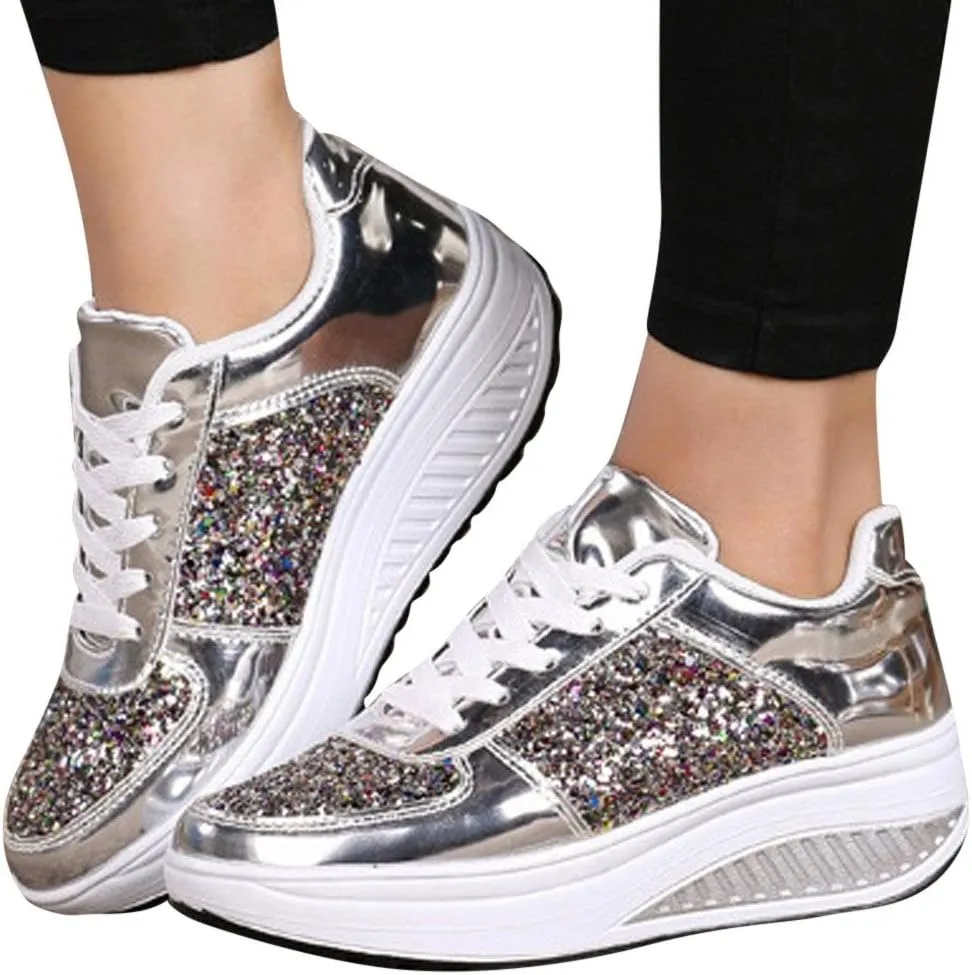 Wedge Sneakers for Women Dressy Size 10 Walking Shoes Women Slip On Dressy Womens Slip On Sneakers 8.5 Womens High Top Sneakers Black Pull On Sneakers Womens