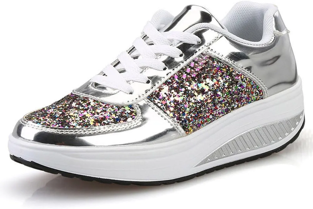 Wedge Sneakers for Women Dressy Size 10 Walking Shoes Women Slip On Dressy Womens Slip On Sneakers 8.5 Womens High Top Sneakers Black Pull On Sneakers Womens