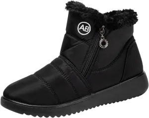 Winter Boots For Women Waterproof Waterproof Snow Boots Fur Lined Ankle Booties Warm Mid Calf Boots Outdoor Shoes