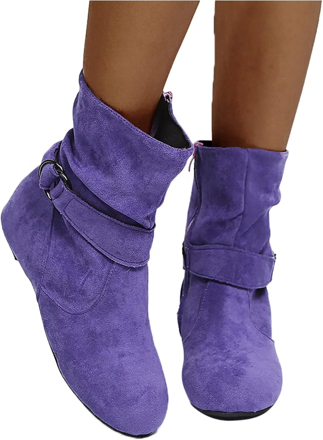 Women Ankle Boots High Ankle Booties for Women Low Heel Womens Shoes Casual Fall Ankle Boots Womens Flat Sole Ankle Boots Comfort Leather Ankle Boots for Women Women Brown Ankle Boot
