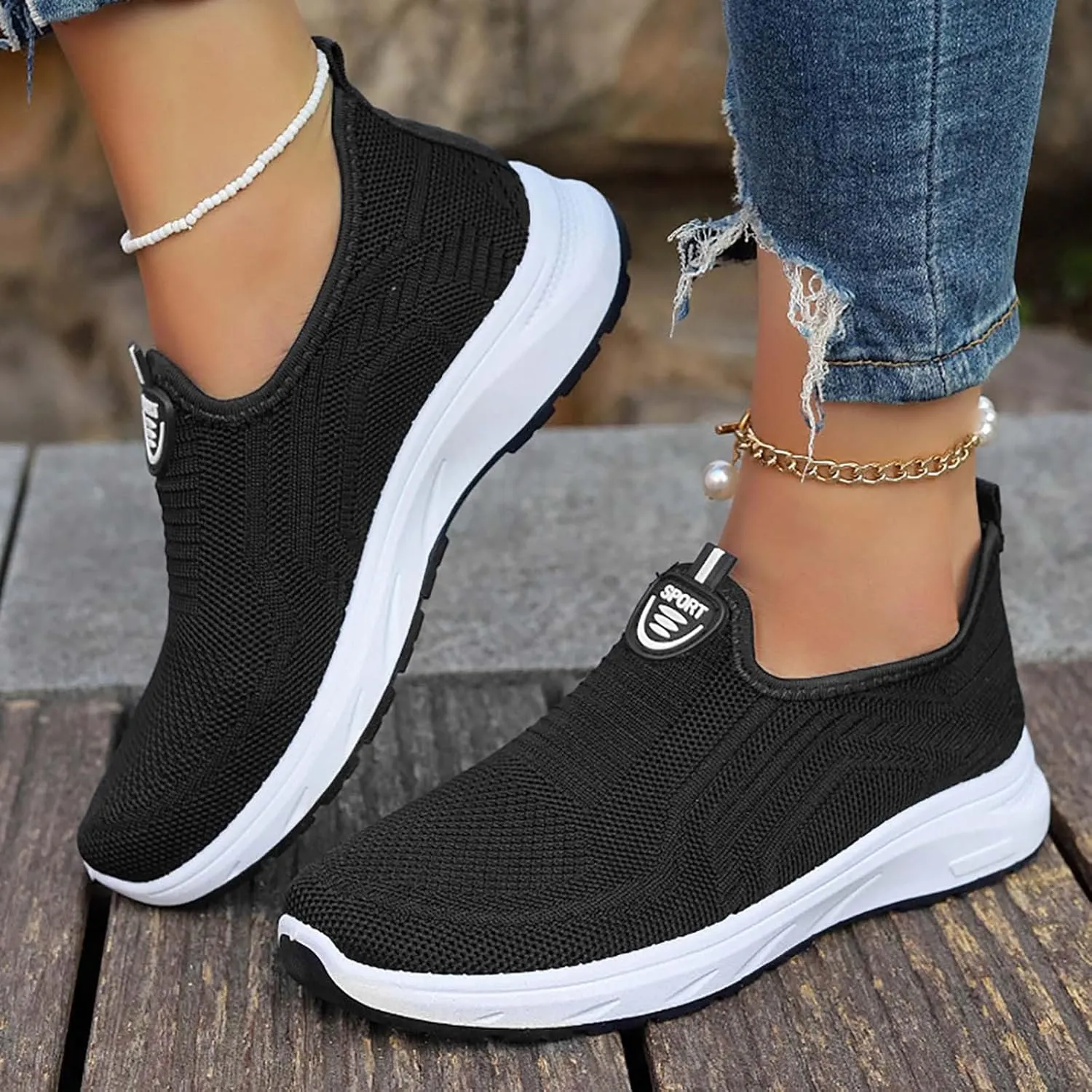 Women Trainers, Running Walking Sneakers Ladies Gym Trainer Jogging Lace Up Breathable Casual Lightweight Shoes