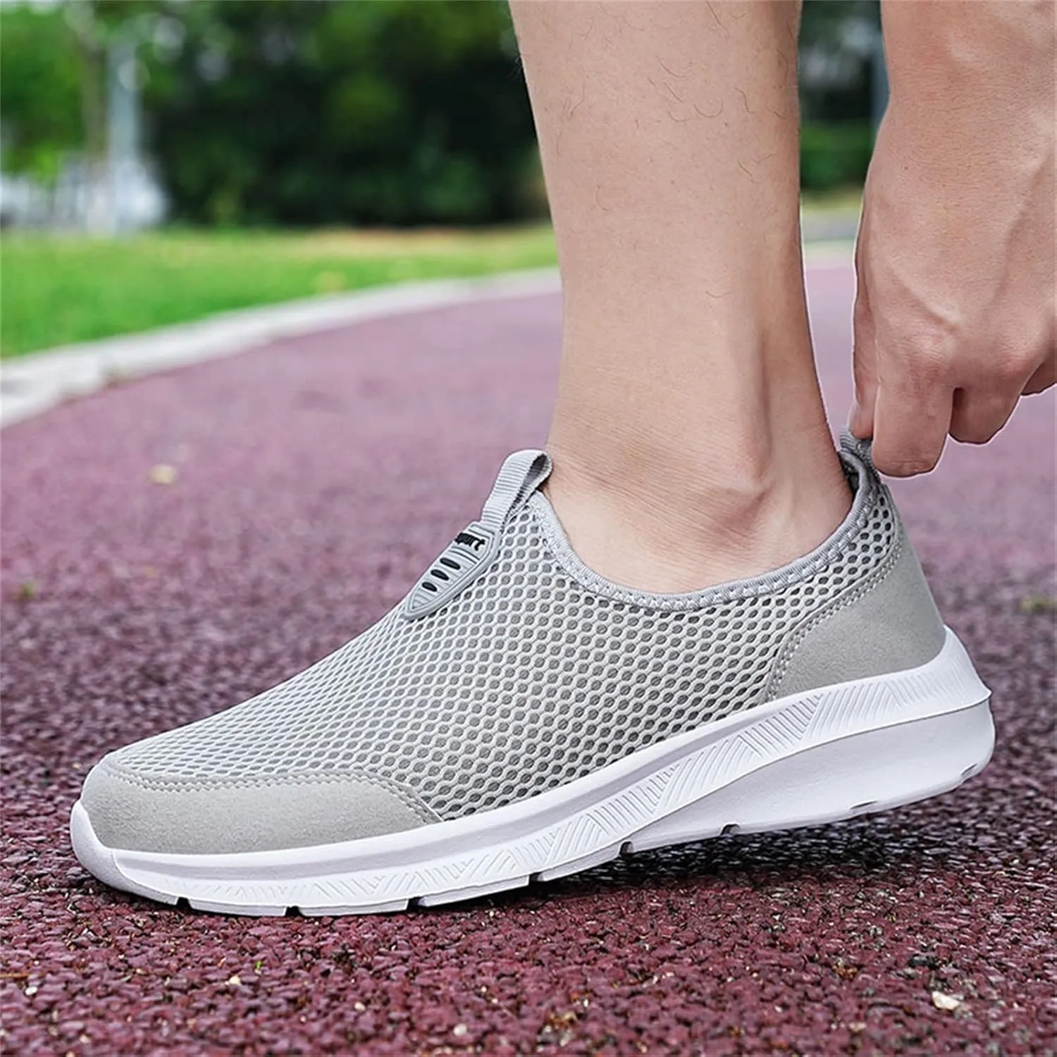 Women's Athletic Walking Shoes Slip On Casual Mesh Mens Running Shoes Arch Support Casual Work Shoes Black Platform Sneaker Black Tennis Shoe Casual Loafers