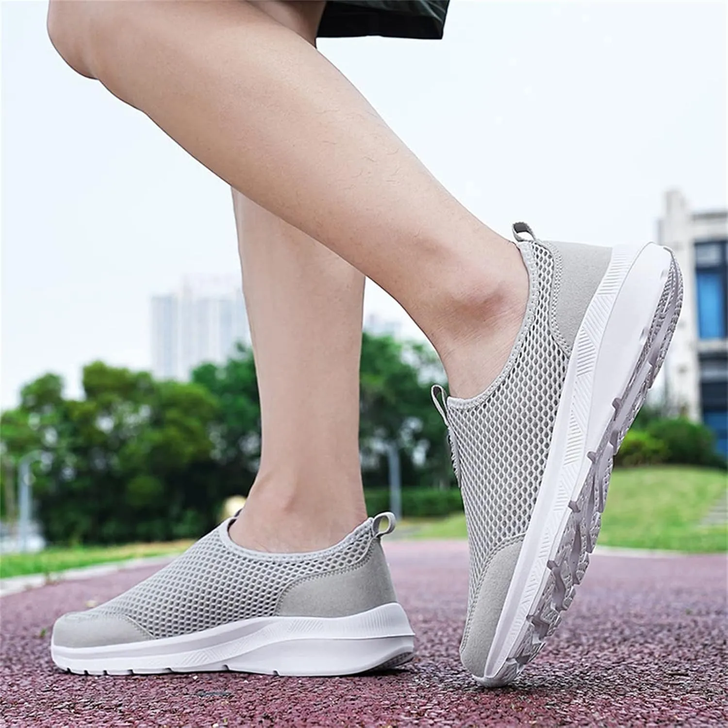 Women's Athletic Walking Shoes Slip On Casual Mesh Mens Running Shoes Arch Support Casual Work Shoes Black Platform Sneaker Black Tennis Shoe Casual Loafers