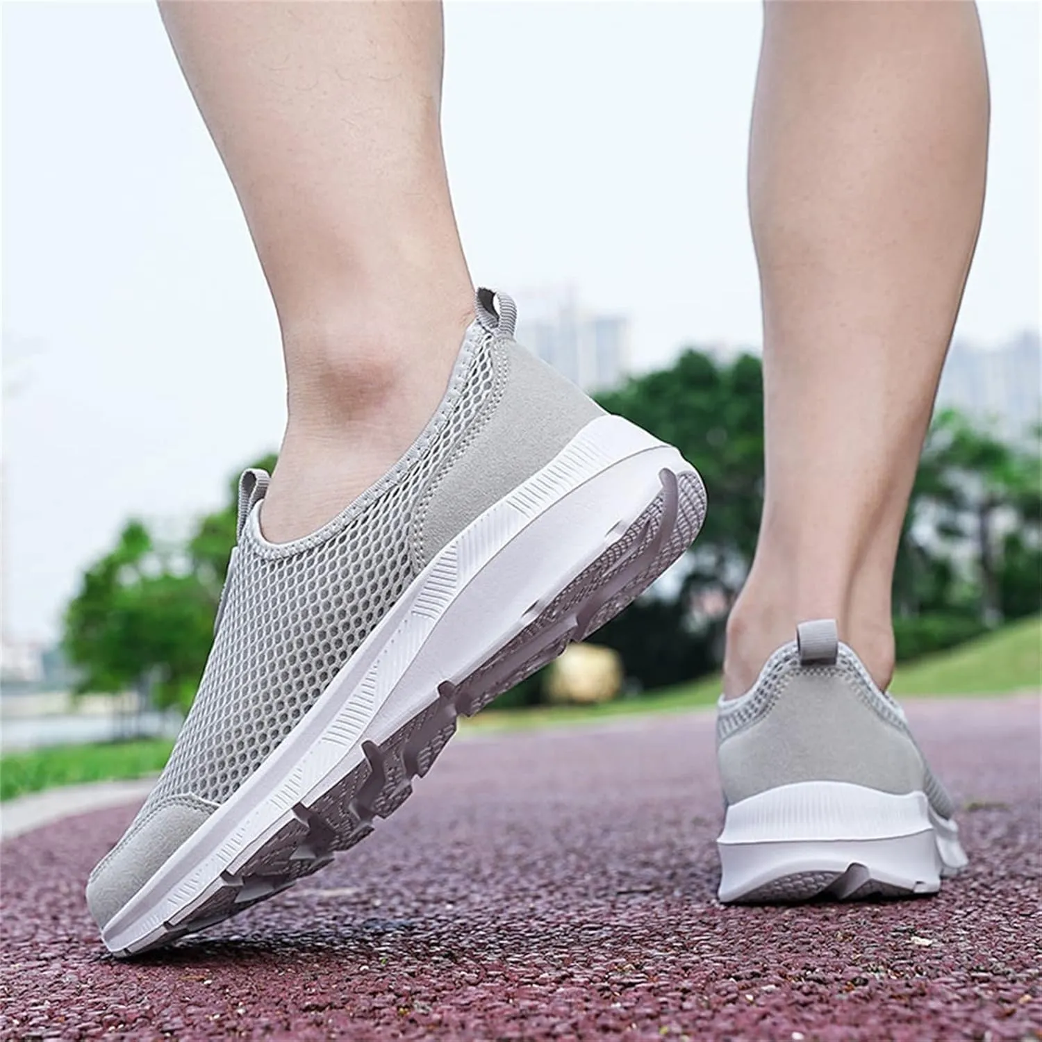 Women's Athletic Walking Shoes Slip On Casual Mesh Mens Running Shoes Arch Support Casual Work Shoes Black Platform Sneaker Black Tennis Shoe Casual Loafers