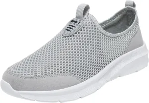 Women's Athletic Walking Shoes Slip On Casual Mesh Mens Running Shoes Arch Support Casual Work Shoes Black Platform Sneaker Black Tennis Shoe Casual Loafers