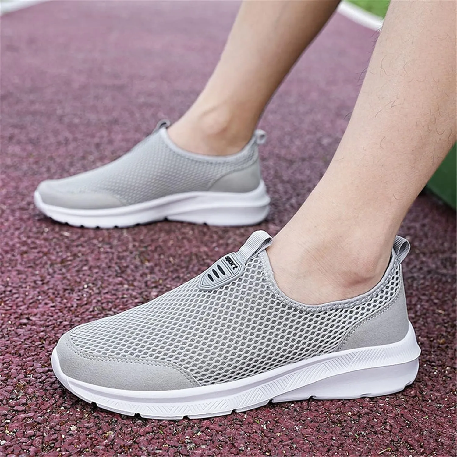 Women's Athletic Walking Shoes Slip On Casual Mesh Mens Running Shoes Arch Support Casual Work Shoes Black Platform Sneaker Black Tennis Shoe Casual Loafers