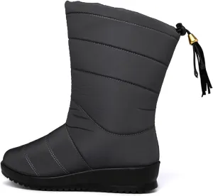 Womens Boots Winter Boots Women Winter Shoes Mid-Calf Snow Boots Wedges Warm Fur Female Boots Shoes Woman