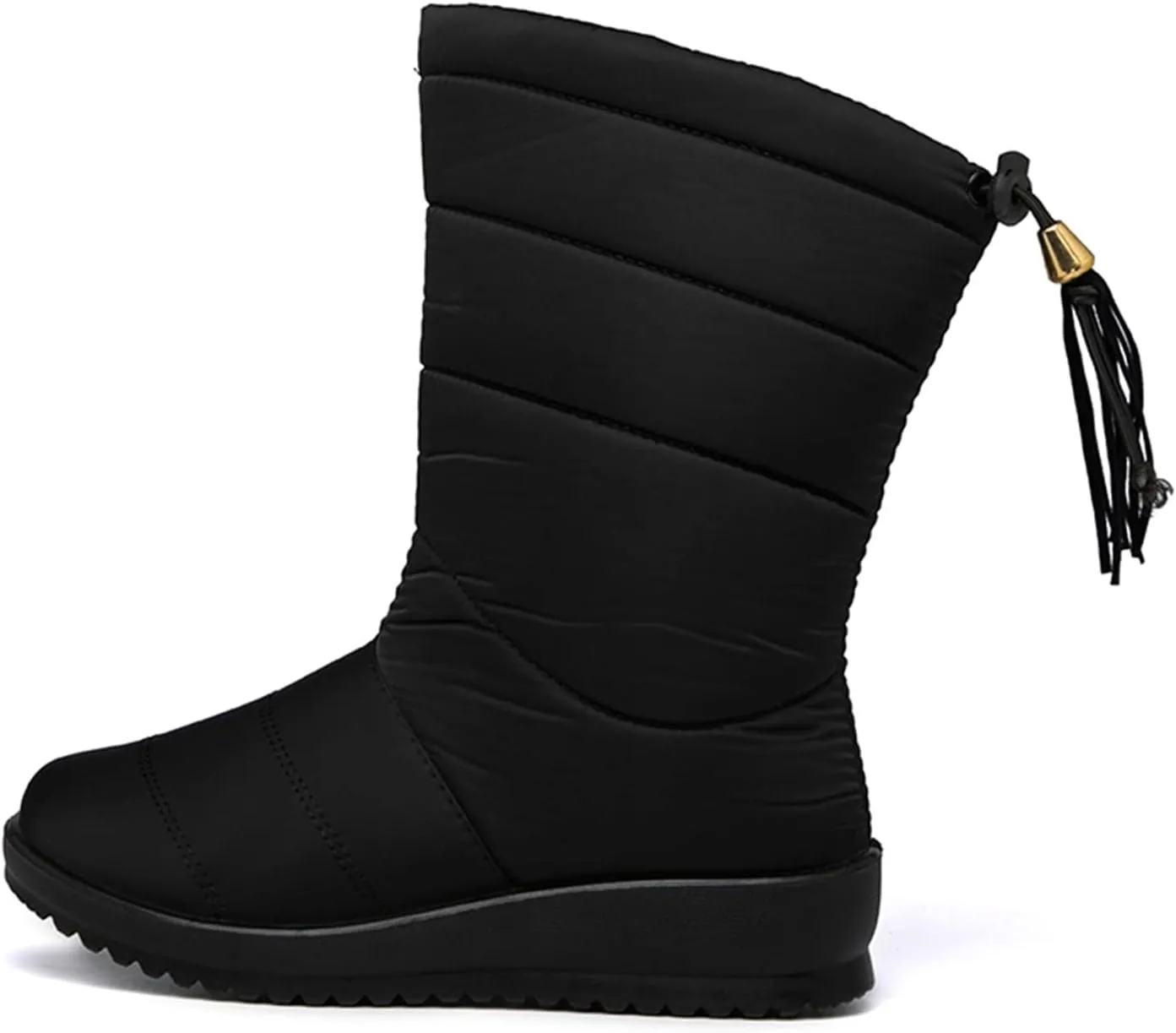 Womens Boots Winter Boots Women Winter Shoes Mid-Calf Snow Boots Wedges Warm Fur Female Boots Shoes Woman
