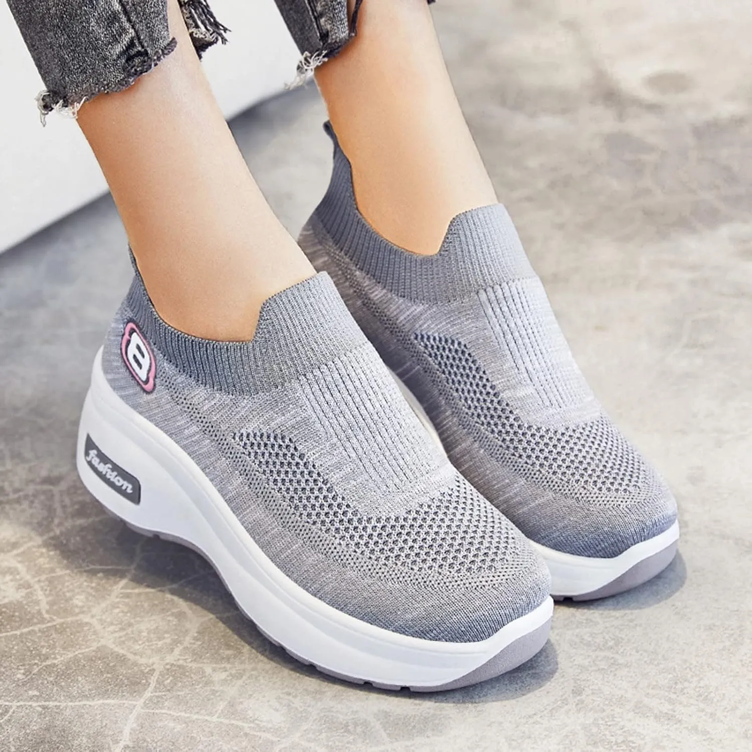 Womens Casual Sneakers Casual White Tennis Walking Shoes Casual Sneakers for Women Breathable Workout Shoes