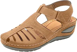 Women's Dressy Casual Black Wedge Sandals for Women, Flat, Open Toe, Slip On, Waterproof, Polyester, Faux Leather, Casual, Wedge Sandals