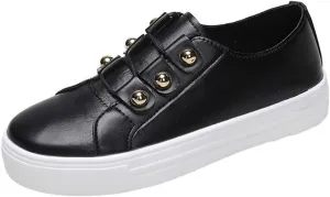Women's Fashion Sneakers Brown Womens Slip On Loafers Shoes Fashion Canvas Sneakers Casual Classic Fall Soft Lightweight Comfort Breathable Non-Slip Flat Walking Shoes