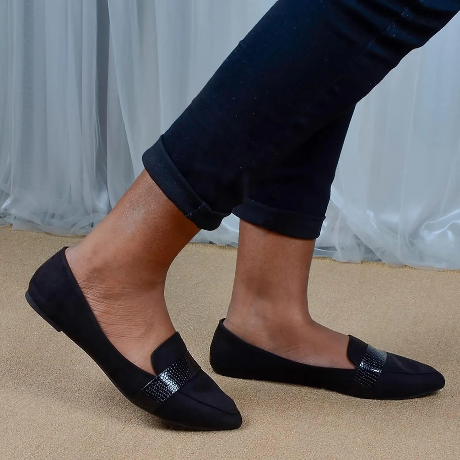 Women's Flats Pointed Toe Dress Shoes Comfort Business Shoes Slip-On Flat Shoes Casual Office Shoes Comfy Loafers