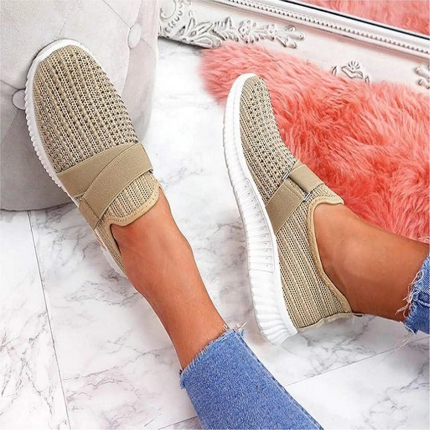 Womens Running Shoes Slip-on Walking Sneakers Mens Tennis Shoes Casual Casual Shoes for Fall Casual Sneakers Waterproof Tennis Shoe Cross Trainer Shoe