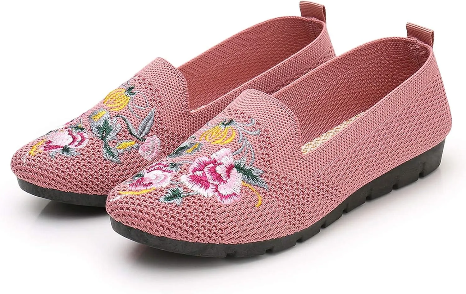 Women's Slip-On Casual Shoes Loafer Cute Loafer Slip on Ballet Flat Square Toe Comfortable Office Work Shoes