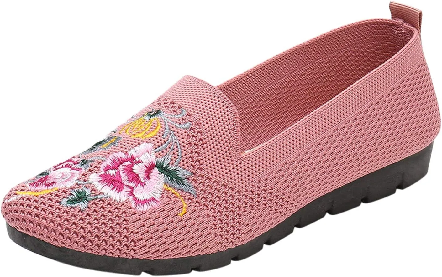 Women's Slip-On Casual Shoes Loafer Cute Loafer Slip on Ballet Flat Square Toe Comfortable Office Work Shoes