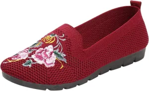 Women's Slip-On Casual Shoes Loafer Cute Loafer Slip on Ballet Flat Square Toe Comfortable Office Work Shoes