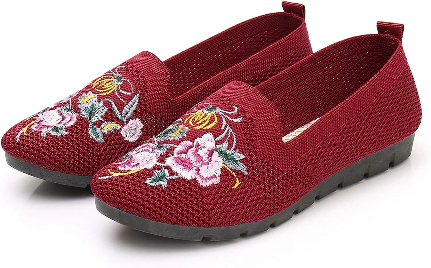 Women's Slip-On Casual Shoes Loafer Cute Loafer Slip on Ballet Flat Square Toe Comfortable Office Work Shoes