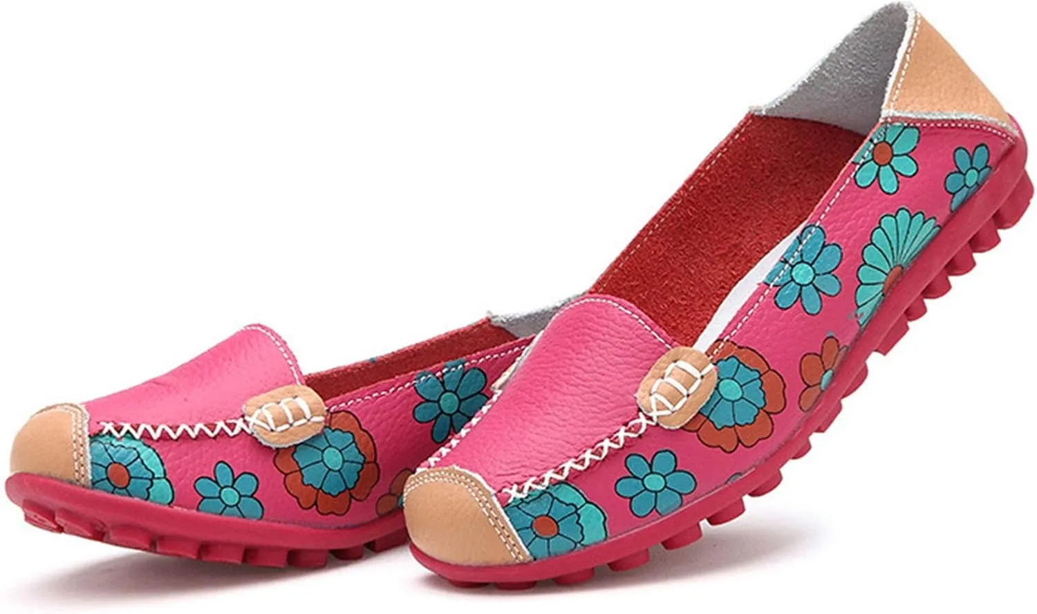 Women's Slip-On Mesh Slip on Loafers Soft White Flats Women's Comfort Penny Loafers with Arch Support