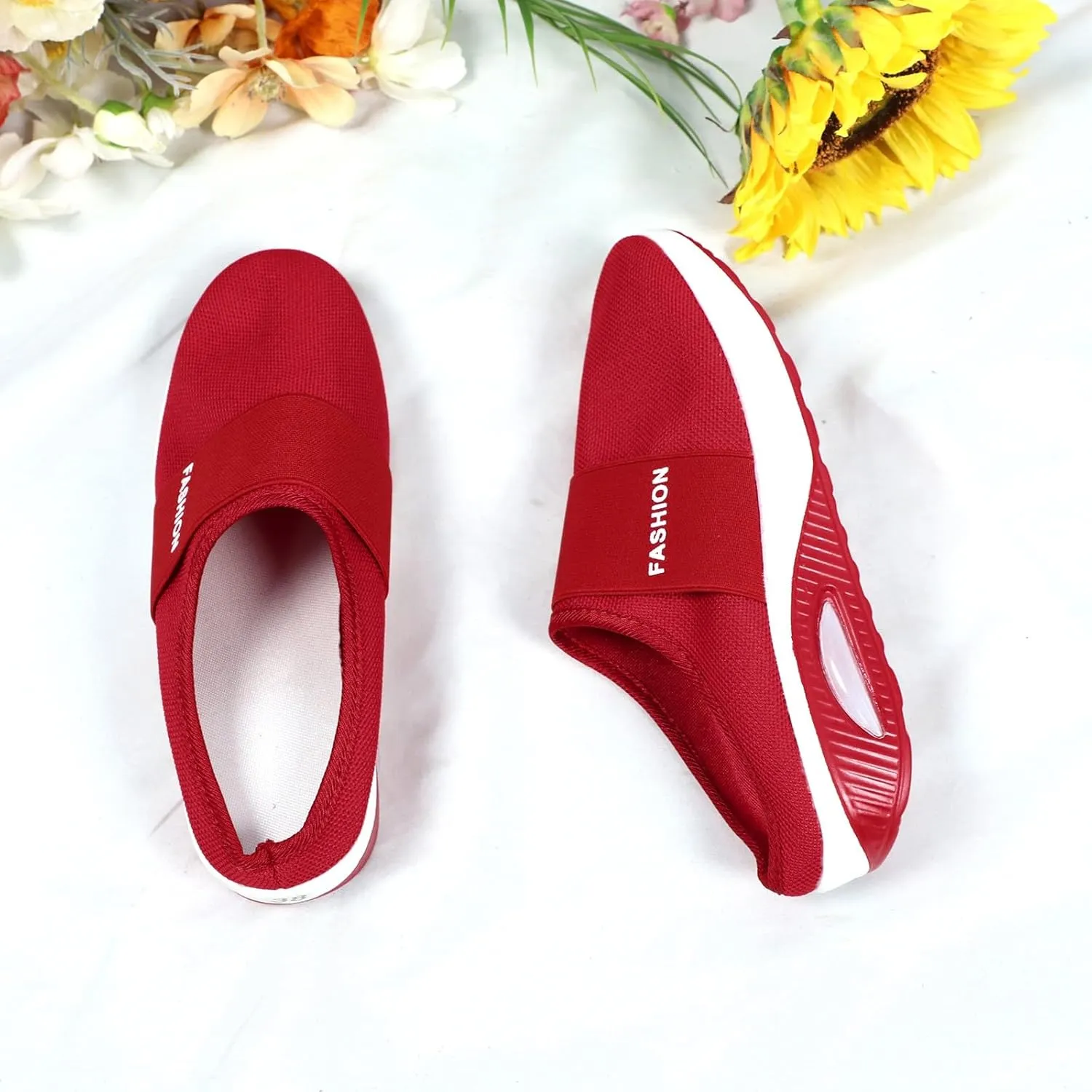 Women's Slip-On Orthopedic Arch Support Backless Mens Tennis Shoes Mesh Breathable Men Casual Shoes Black Platform Sneaker Red Tennis Shoe Casual Loafers