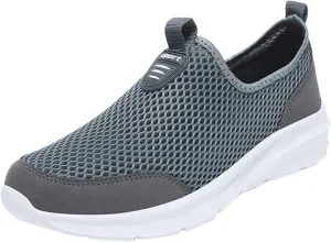 Womens Slip On Walking Shoes Lightweight Breathable Non Slip Mens Casual Shoes Mesh Men Shoes Casual Women's Fashion Sneakers Brown Tennis Shoe Loafers Casual Slip On