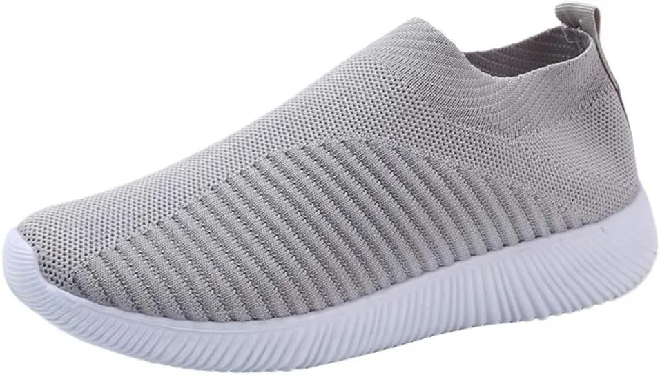 Womens Slip On Walking Shoes Non Slip Running Shoes Mens Casual Shoes Mesh Casual Black Shoes Walking Sneakers Brown Tennis Shoe Cross Trainer Shoe