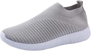 Womens Slip On Walking Shoes Non Slip Running Shoes Mens Casual Shoes Mesh Casual Black Shoes Walking Sneakers Brown Tennis Shoe Cross Trainer Shoe