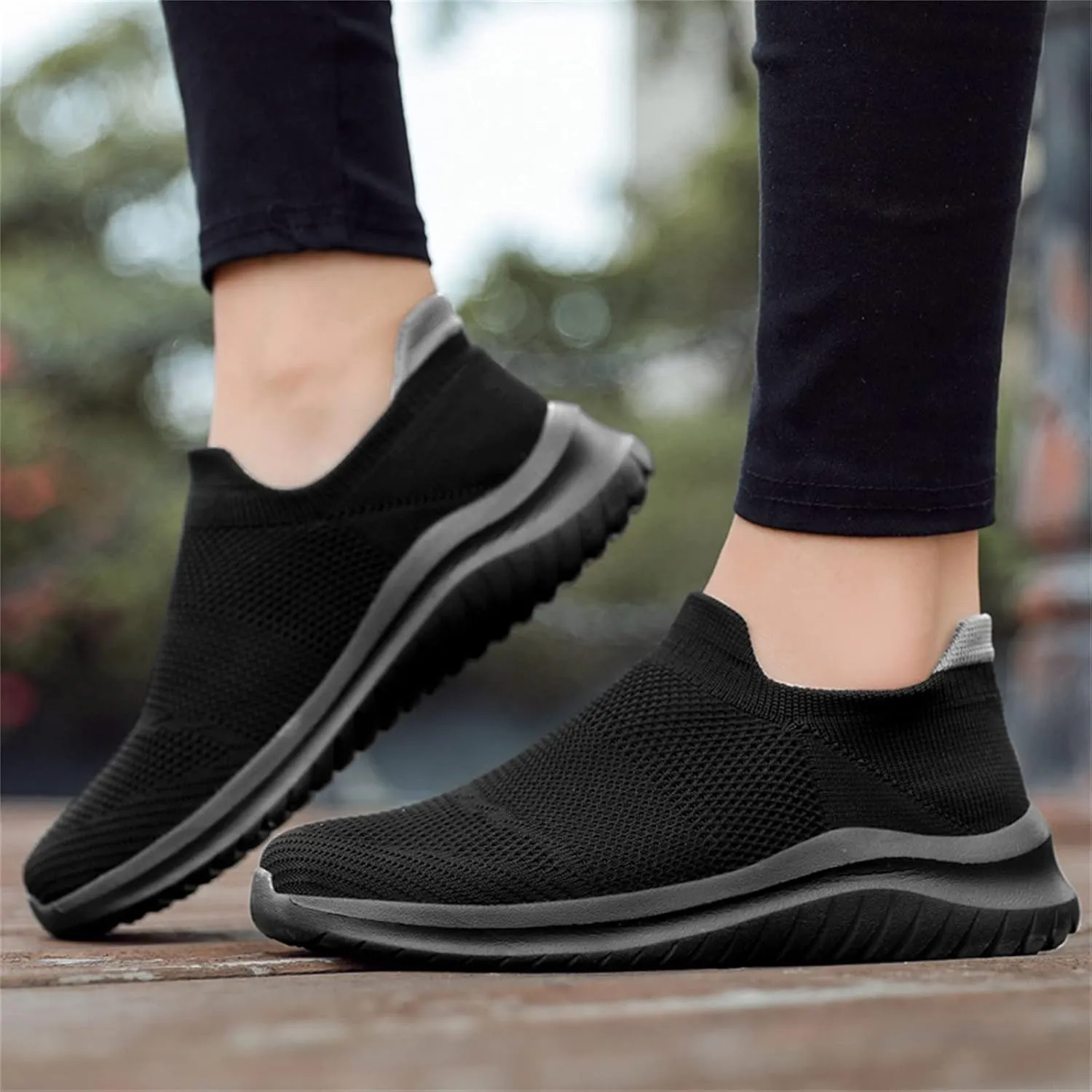 Womens Slip On Walking Shoes Non Slip Running Shoes Non Slip Work Shoes Women Casual Men's Casual Shoes Walking Sneakers Slip On Tennis Shoe Loafers Casual Slip On