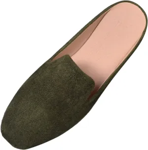 Women's Solid Flat Half Slippers Spring and Autumn Comfort Shoes Convenient Slip On Loafers Daily Travel Shoes