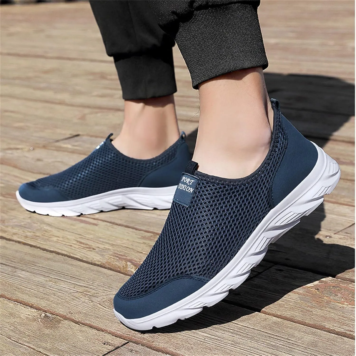 Womens Walking Shoes Sock Casual Ladies Fashion Sneakers Non Slip Work Shoes Women Comfort Casual Shoes for Fall Black Sneakers Red Tennis Shoe Loafers Casual Slip On
