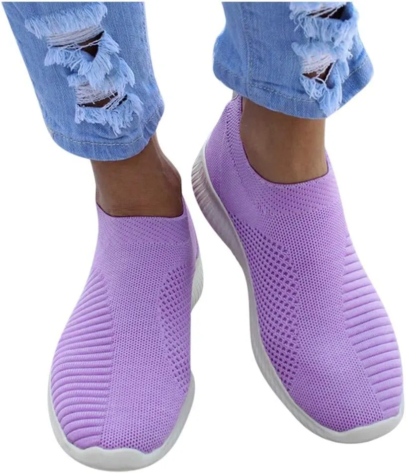 Womens Walking Shoes Sock Casual Ladies Fashion Sneakers Slip On Shoes Women High Top Men Casual Dress Shoes Fashion Sneakers 2025 Waterproof Tennis Shoe Casual Loafers
