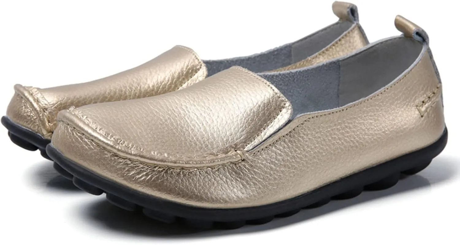 Women's Wide Loafers Slip on Flat Shoes Comfort Penny Loafers with Arch Support Dressy Moccasins Shoes Office Shoes